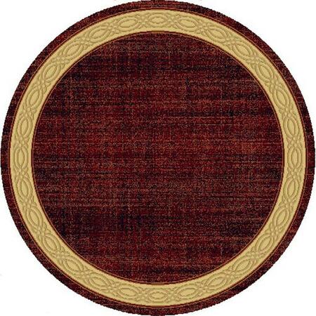 DYNAMIC RUGS Yazd Round Rug- Red - 5 ft. 3 in. YAR51770310